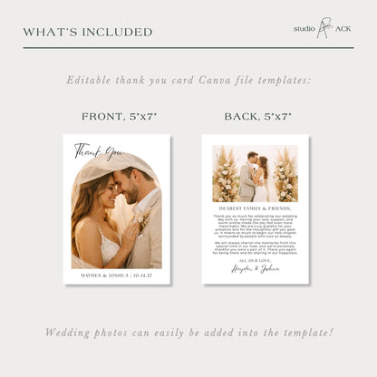 Vintage Minimalist Thank You Card Template