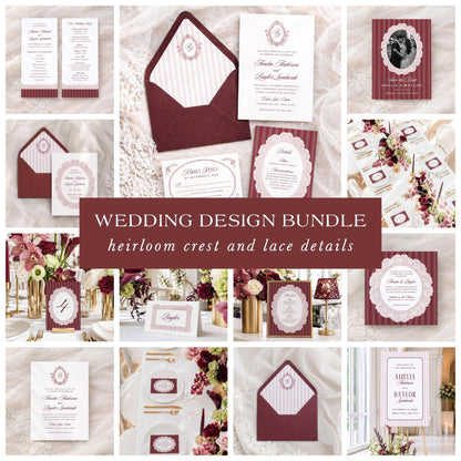 Vintage Lace Wedding Template Bundle