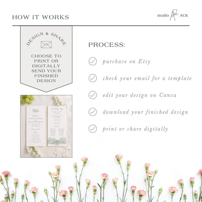 Legare Waring House Wedding Program Template