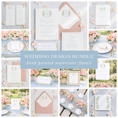 Colorful Floral Wedding Template Bundle