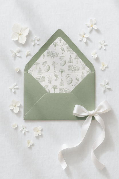 Southern Toile Envelope Liner Template