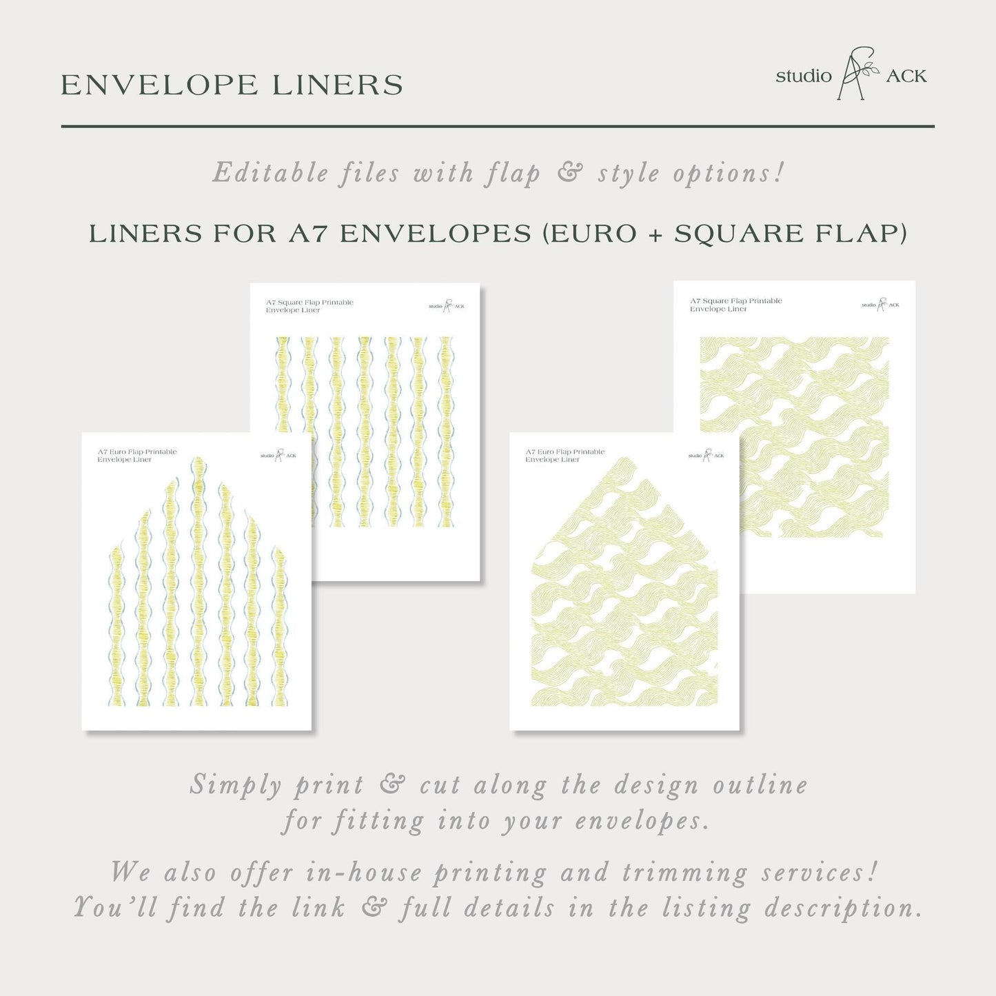 Fun Wavy Wedding Invitation Suite Template