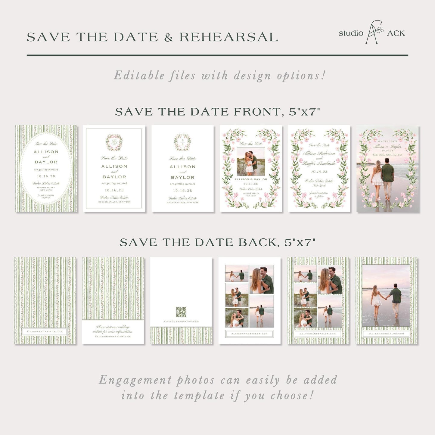 Grandmillennial Floral Save the Date Template