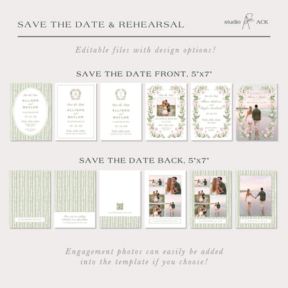 Grandmillennial Floral Save the Date Template