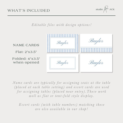 a collection of name cards and escort cards, which are typically used for assigning seats at a table and displaying table numbers, respectively. The name cards are typically used for seating arrangements, while escort cards are used for displaying table numbers. The image showcases these items in a visually appealing manner, highlighting their design and functionality.
