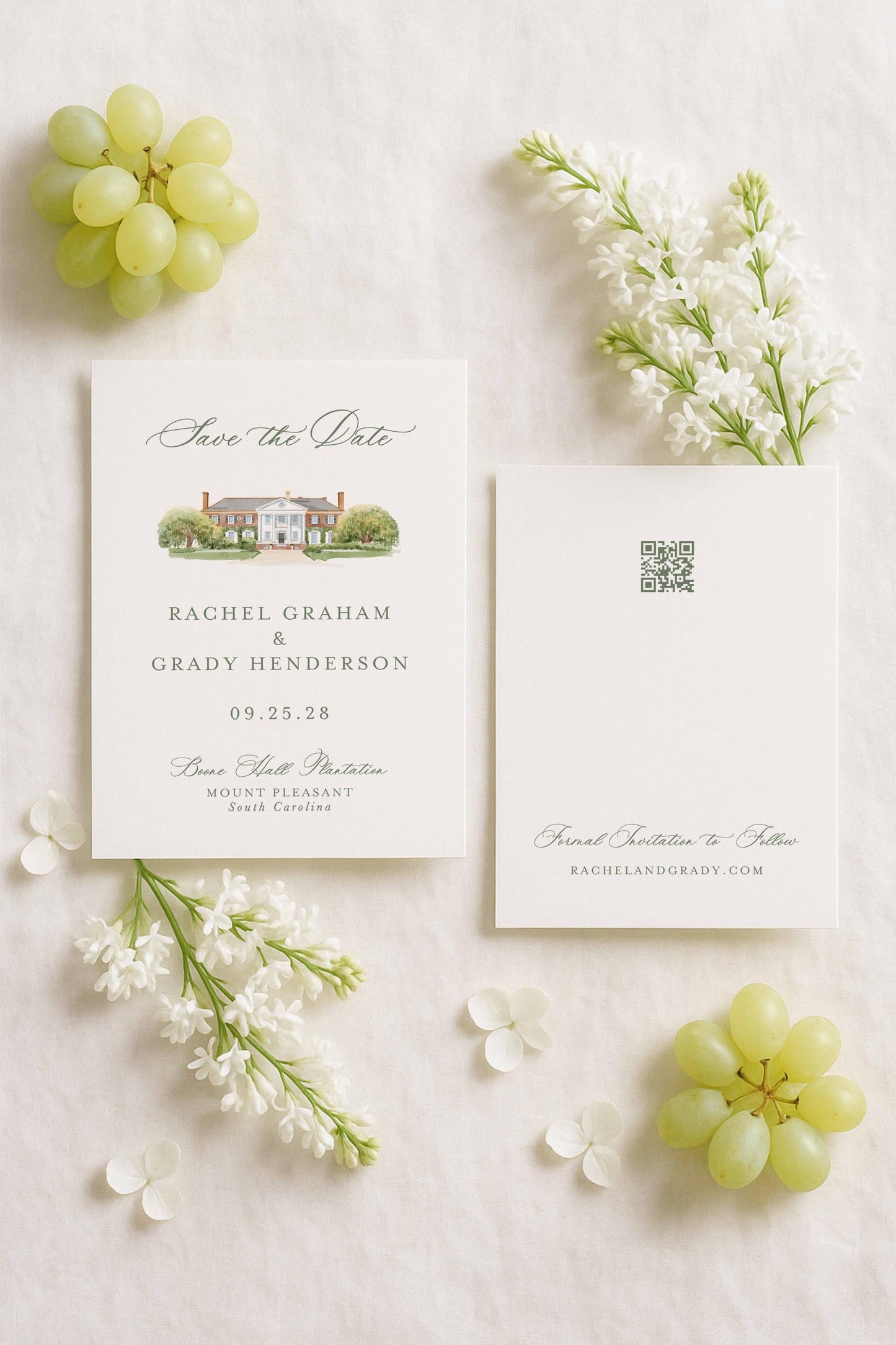 Boone Hall Save the Date Template