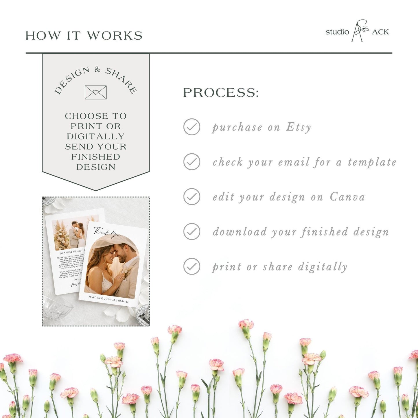 Vintage Minimalist Thank You Card Template