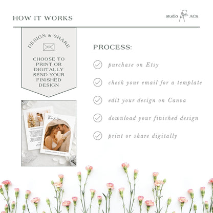 Vintage Minimalist Thank You Card Template