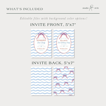 Pool Party Birthday Invitation Template
