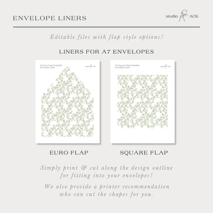 Neutral Chinoiserie Envelope Liner Template