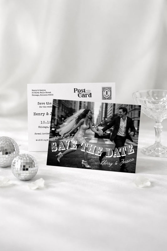 Vintage Minimalist Save the Date Template