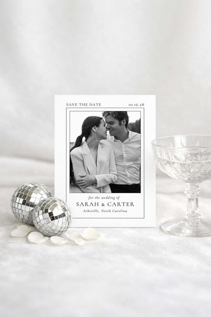 Modern Beige Save the Date Template