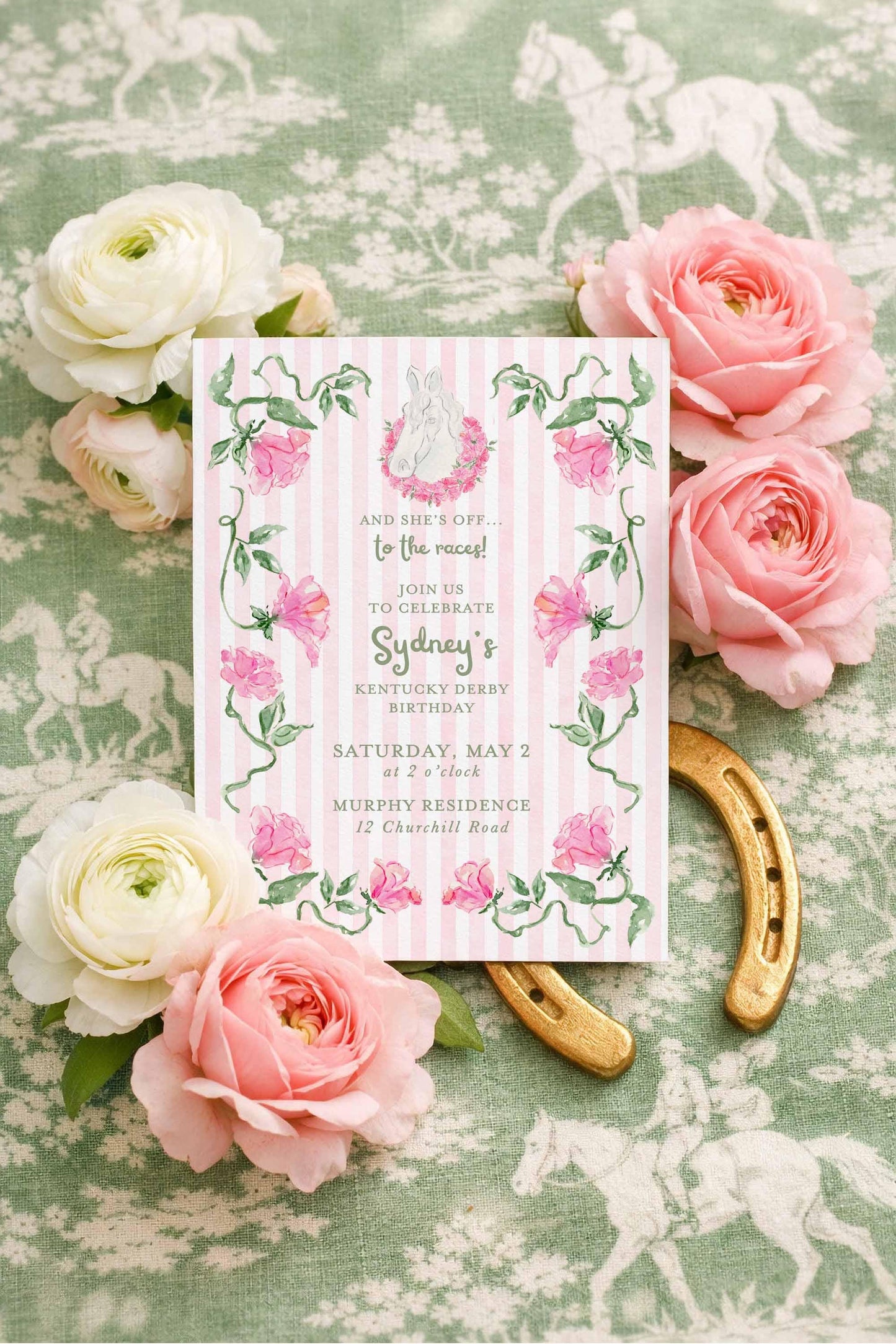 Kentucky Derby Birthday Invitation Template