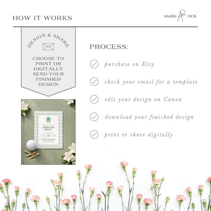 Golf Party Invitation Template