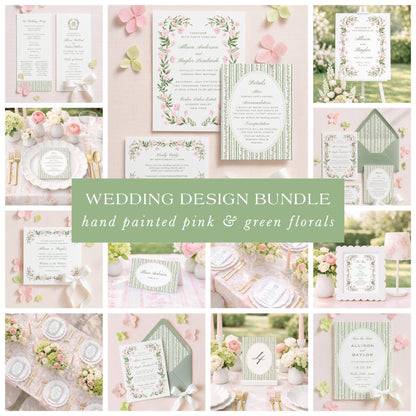 Grandmillennial Floral Wedding Template Bundle