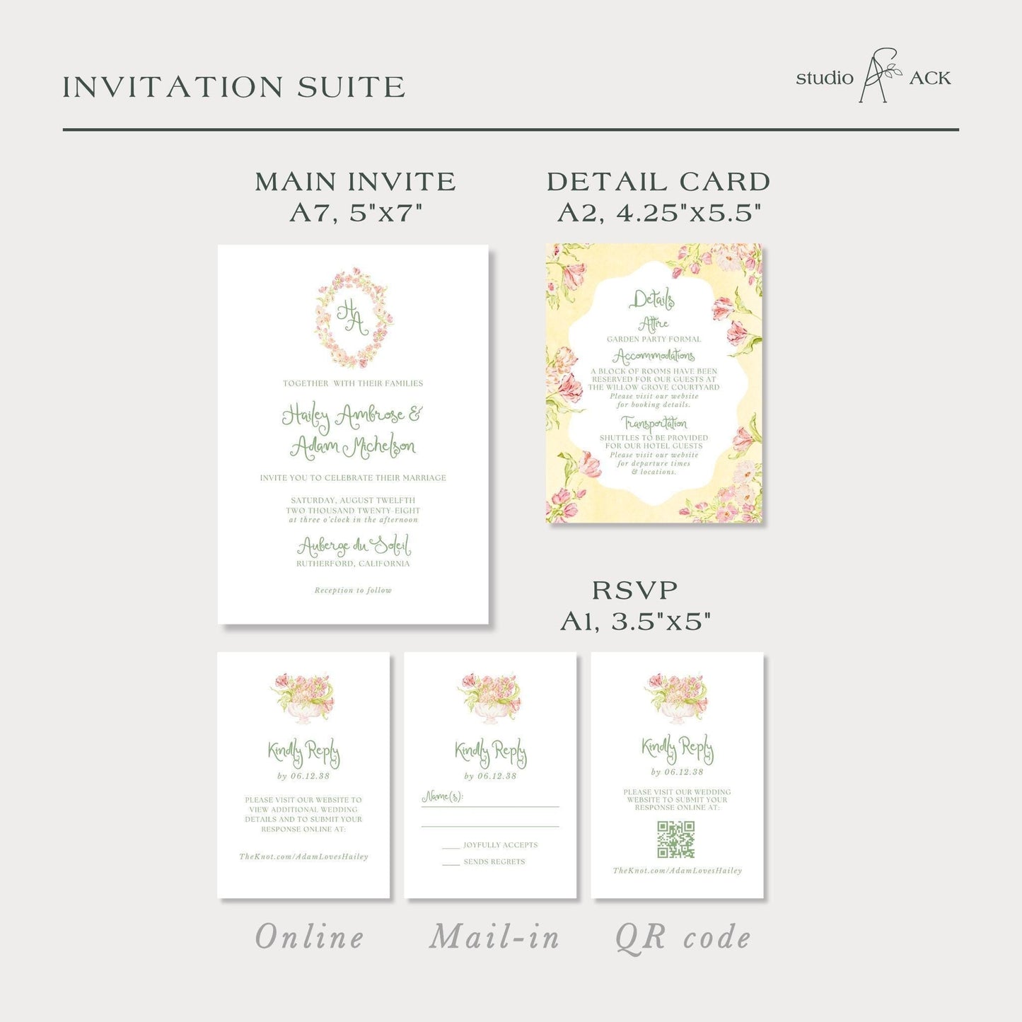 Whimsical Garden Wedding Template Bundle