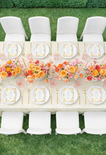 Whimsical Garden Wedding Menu Template
