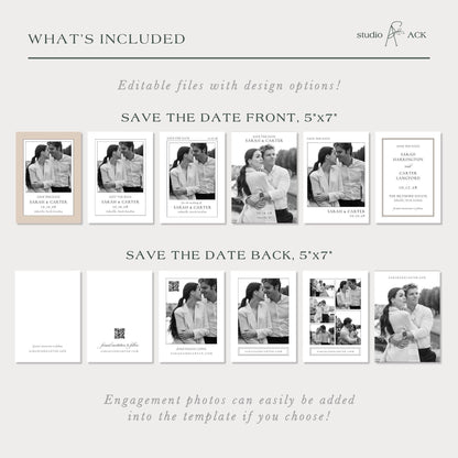 Modern Beige Save the Date Template