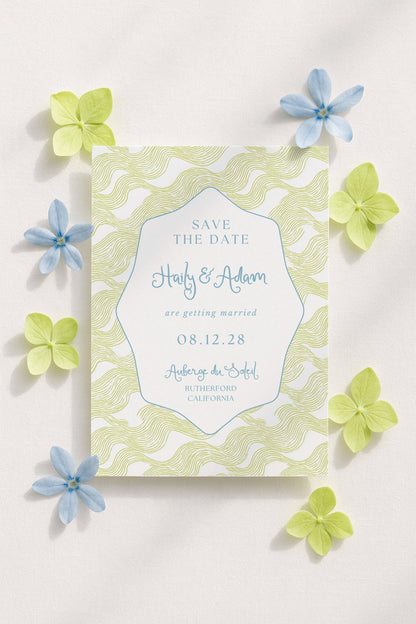 Fun Wavy Save the Date Template