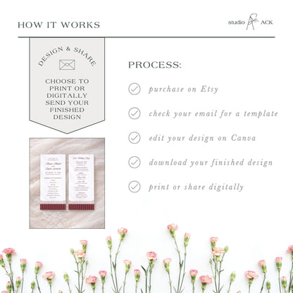 Vintage Lace Wedding Program Template