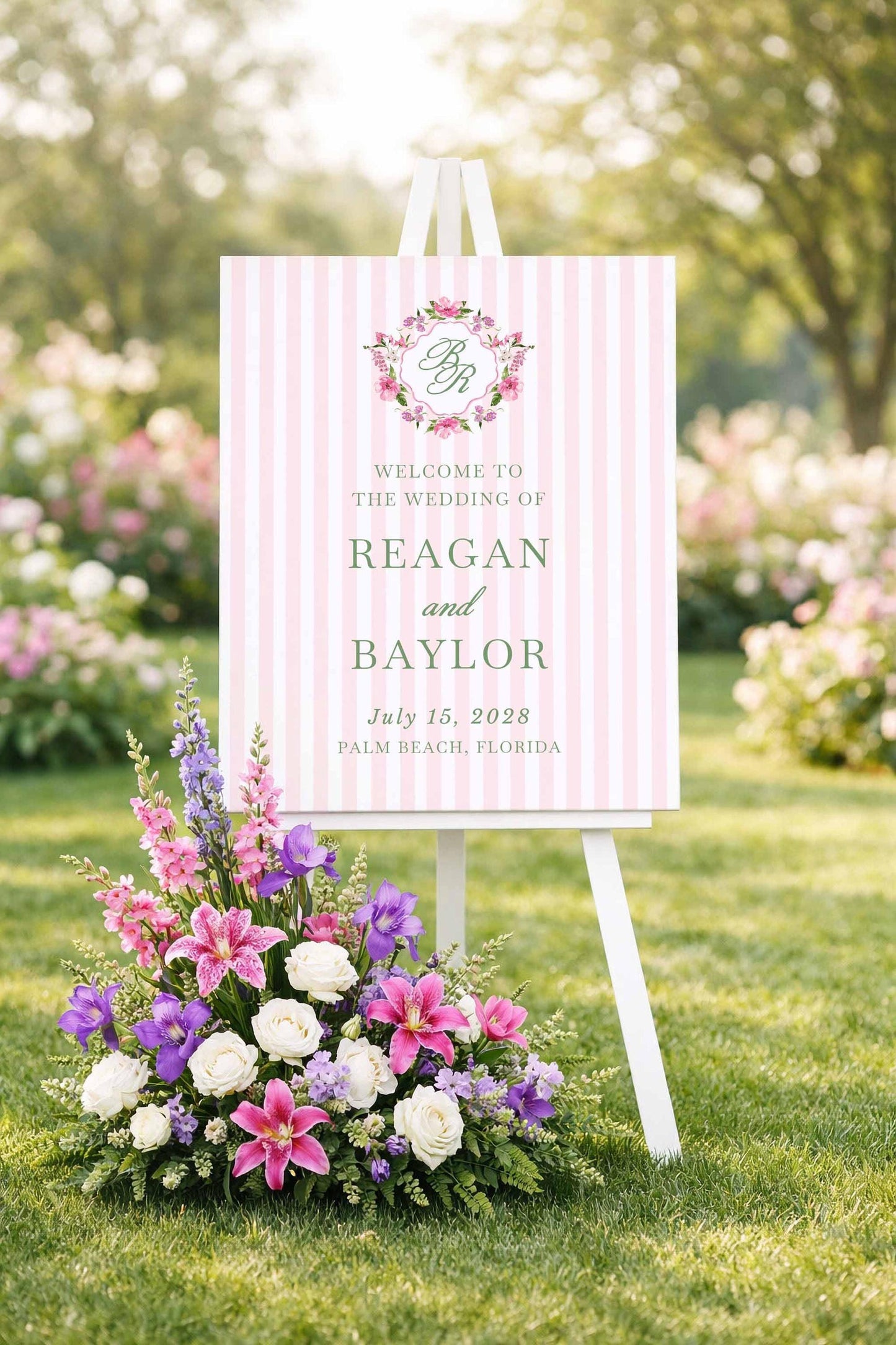 Purple Floral Wedding Template Bundle