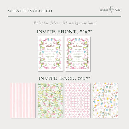 Mahj & Margs Party Invitation Template