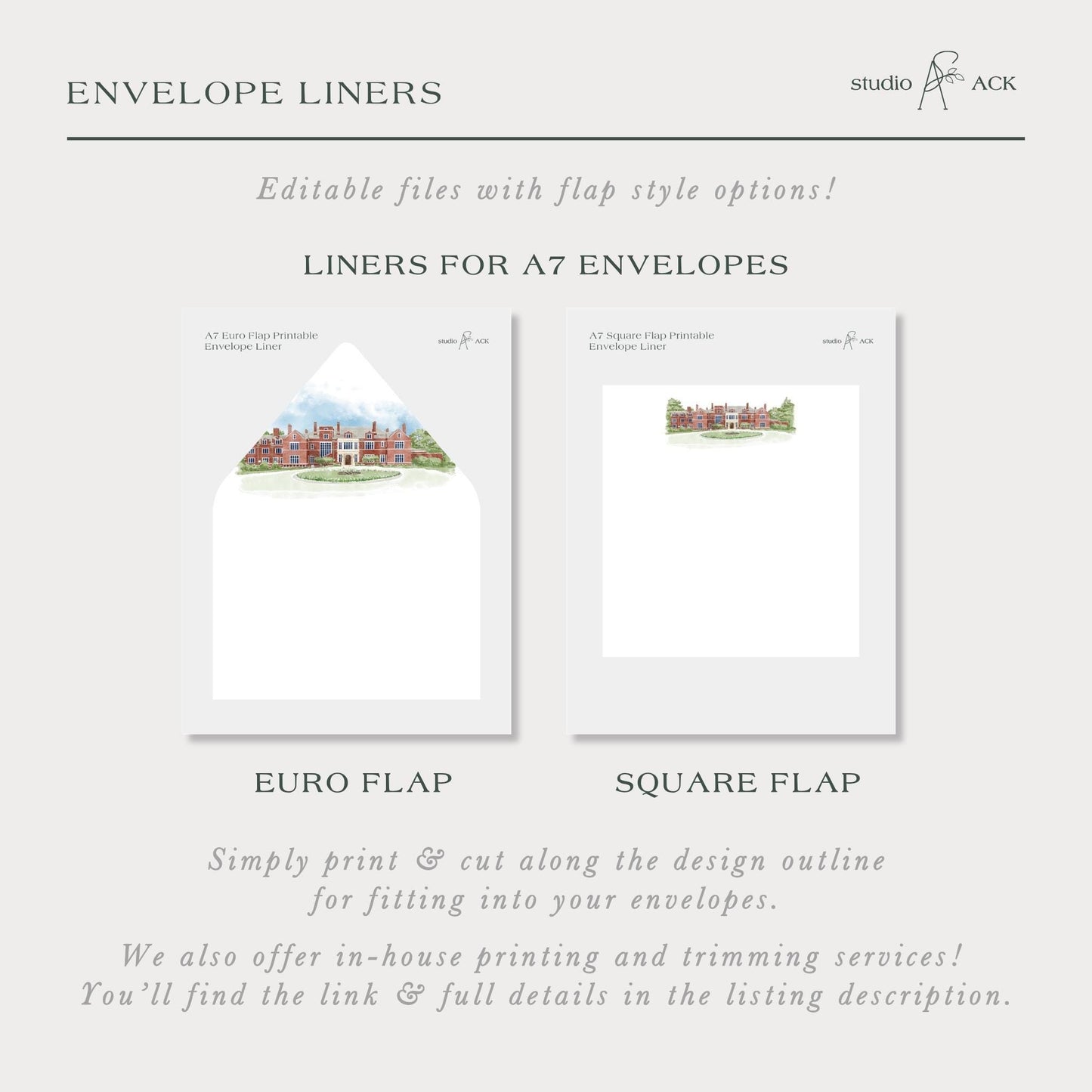 Mansion at Natirar Wedding Invitation Suite Template