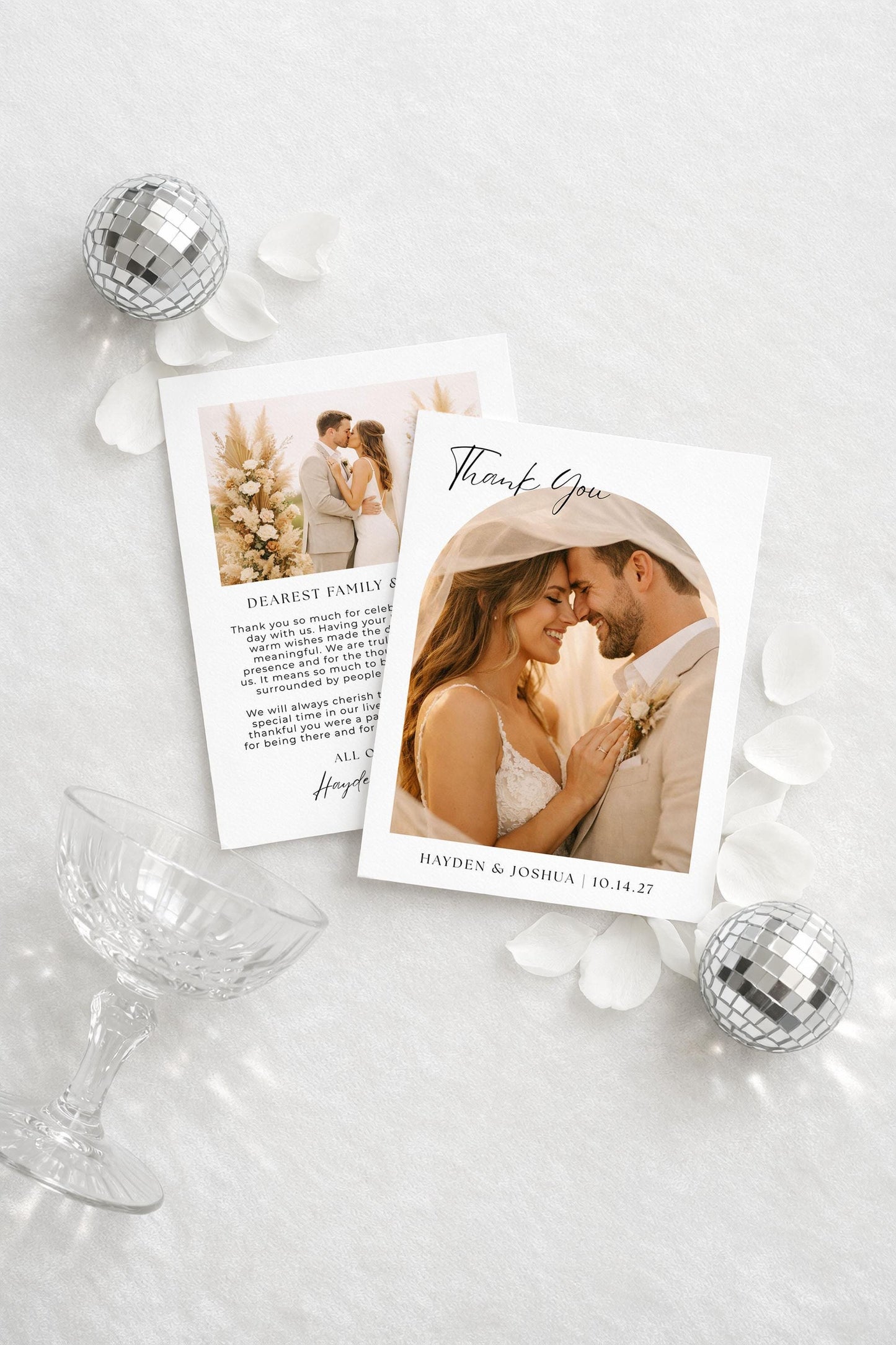 Vintage Minimalist Thank You Card Template