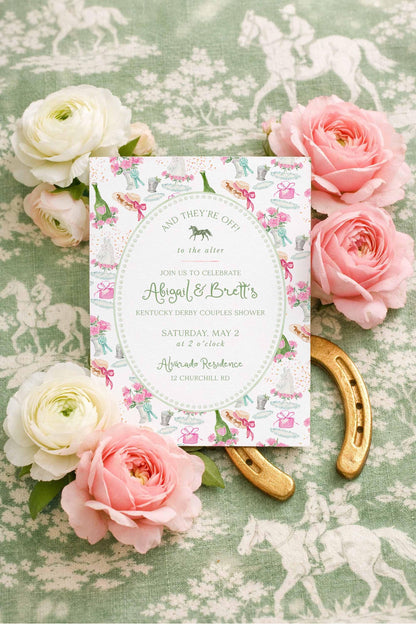 Kentucky Derby Engagement Party Invitation Template