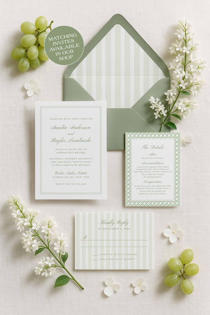 Green Rattan Envelope Liner Template