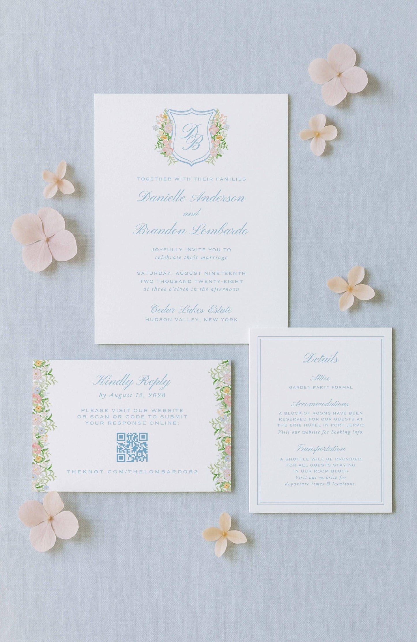 Colorful Floral Wedding Invitation Suite Template