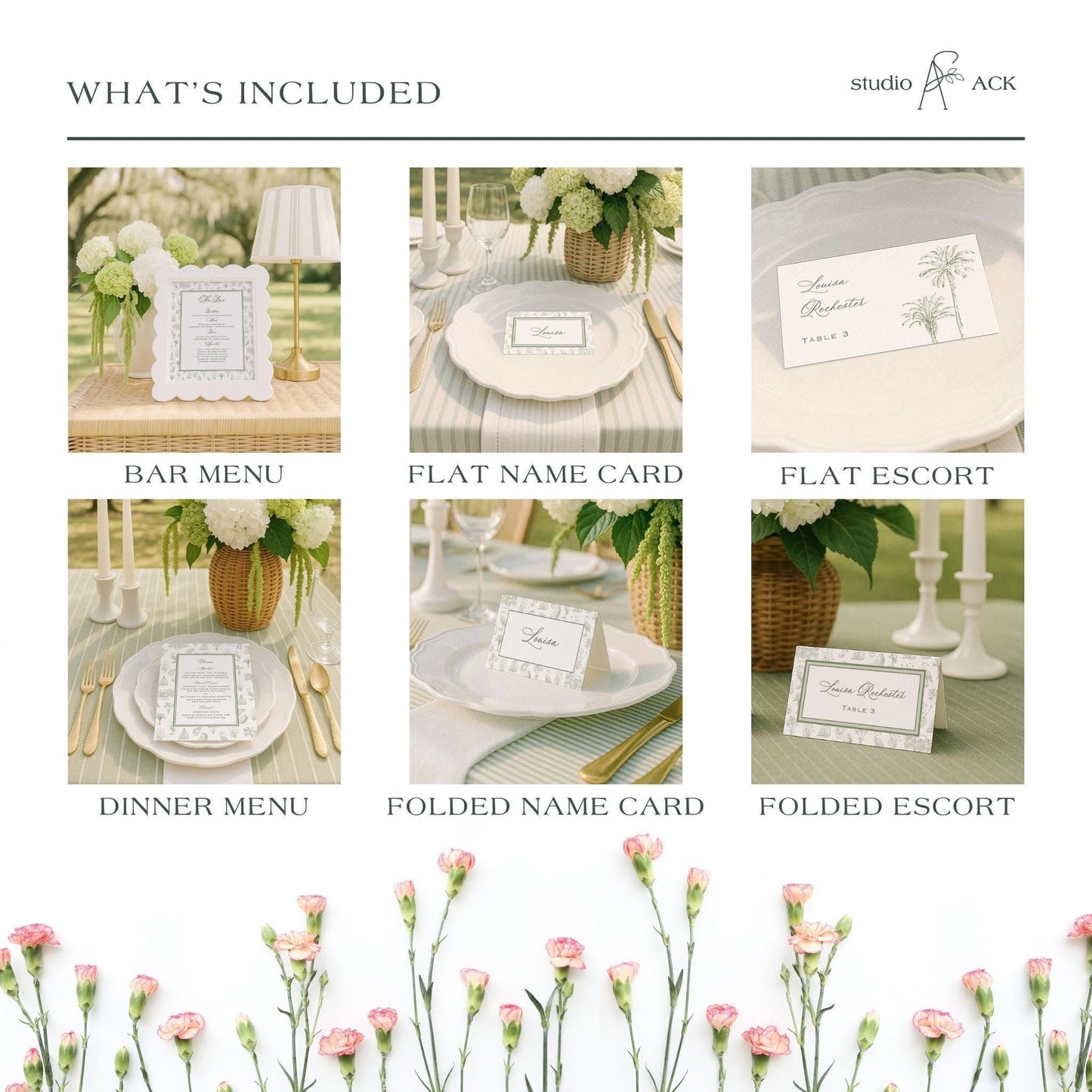 Southern Toile Wedding Template Bundle