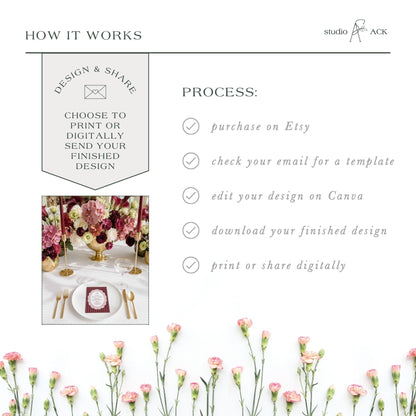 Vintage Lace Wedding Menu Template