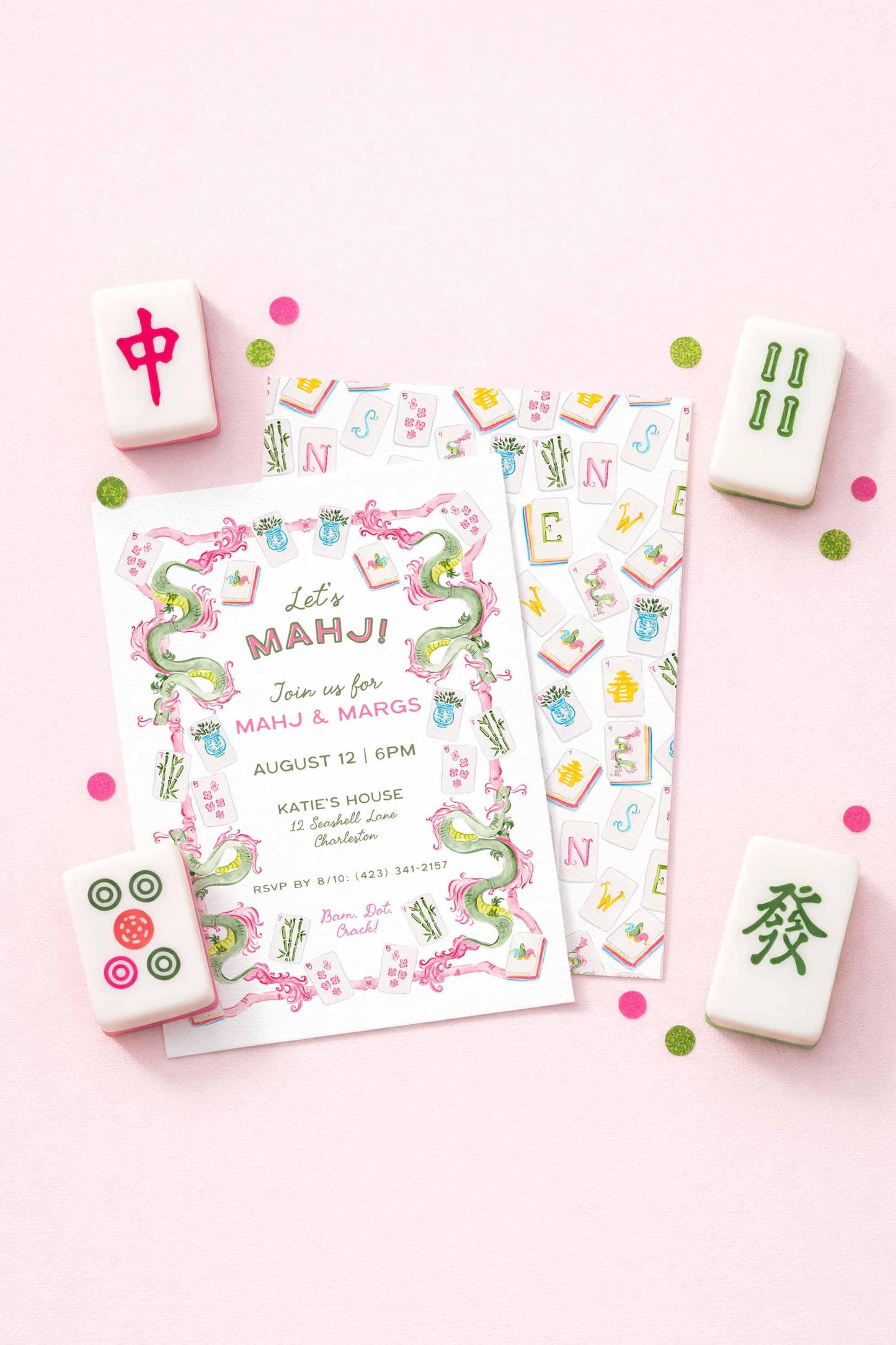 Mahj & Margs Party Invitation Template