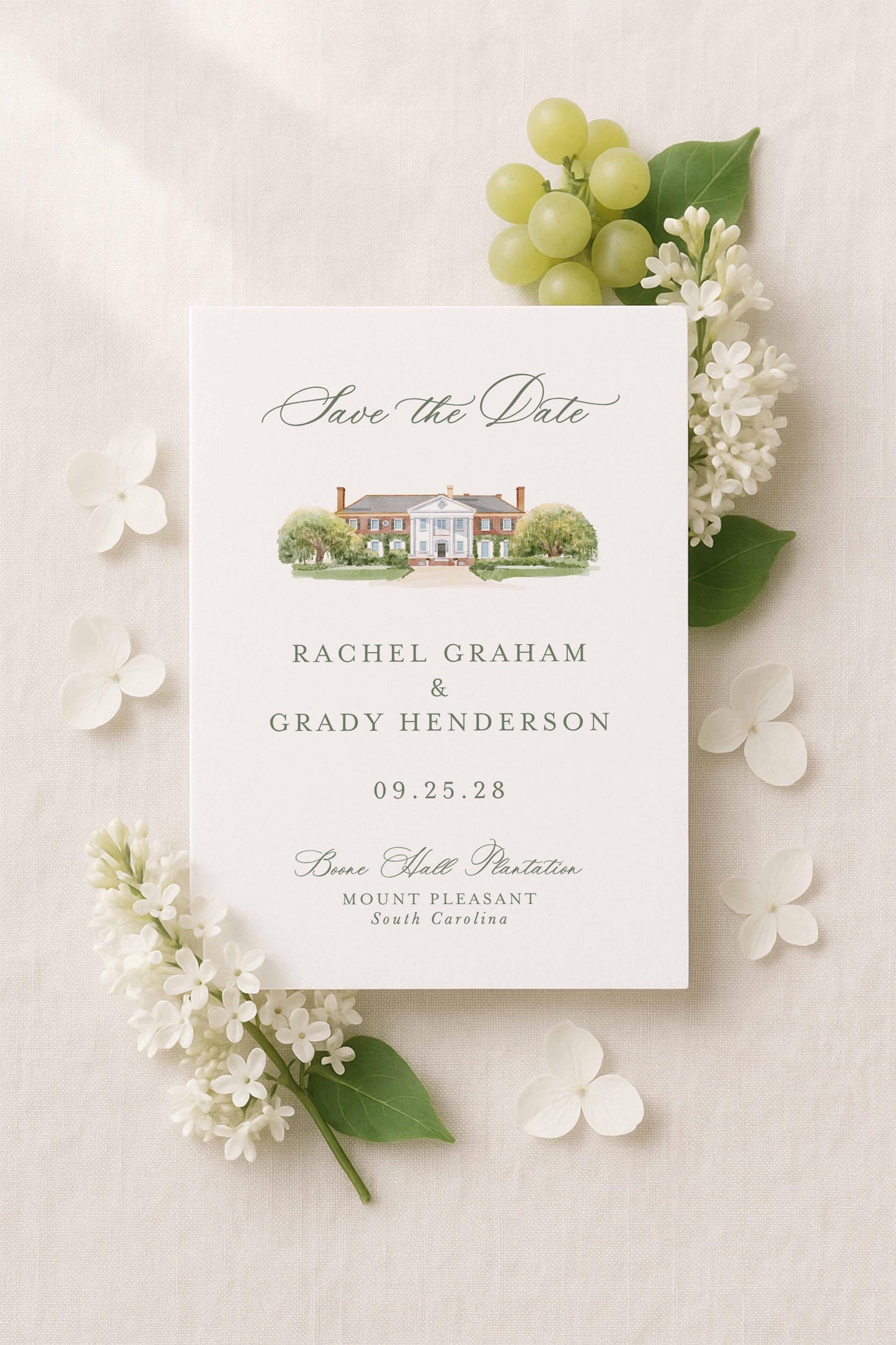 Boone Hall Save the Date Template