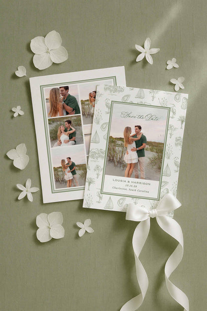 Southern Toile Save the Date Template