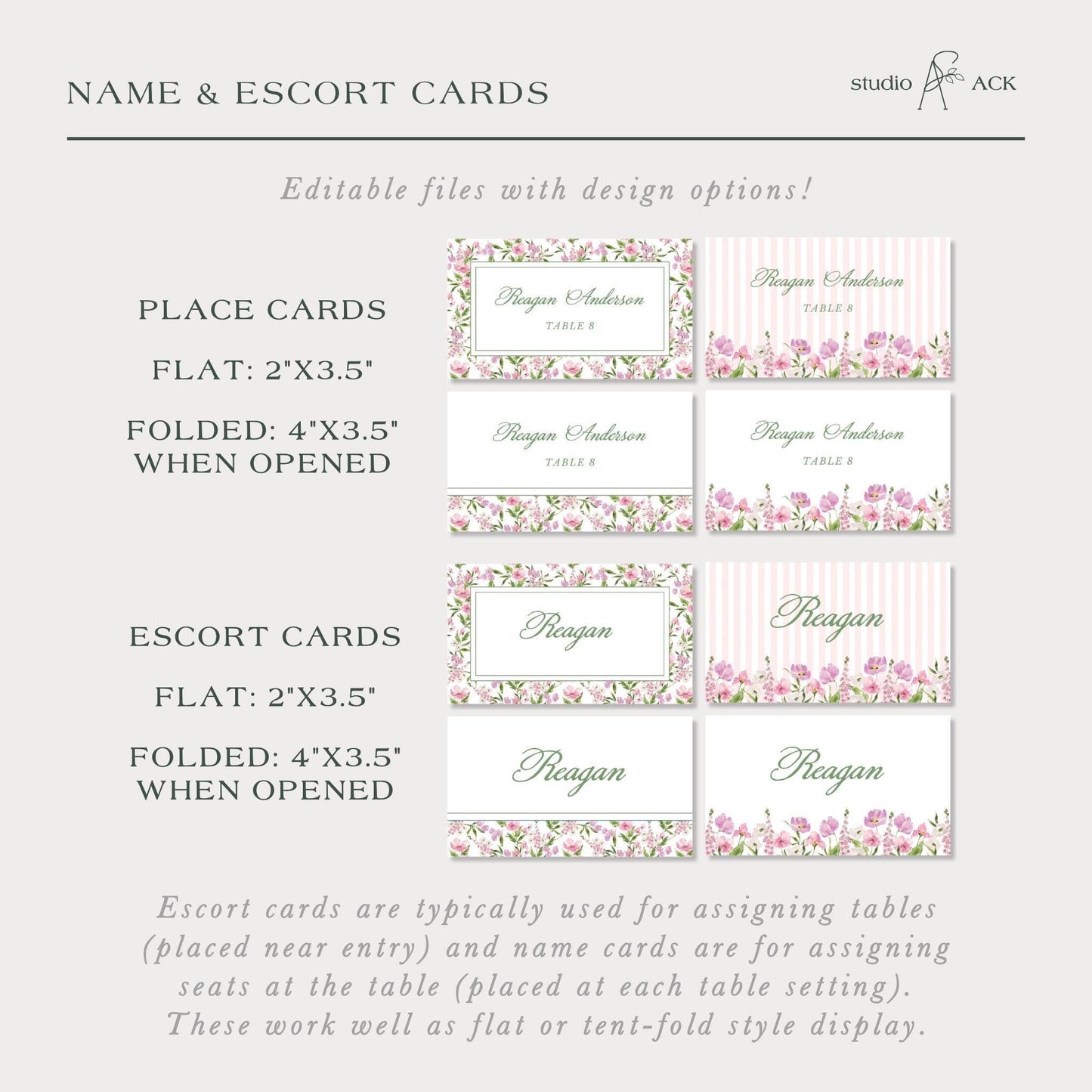 Purple Floral Wedding Template Bundle