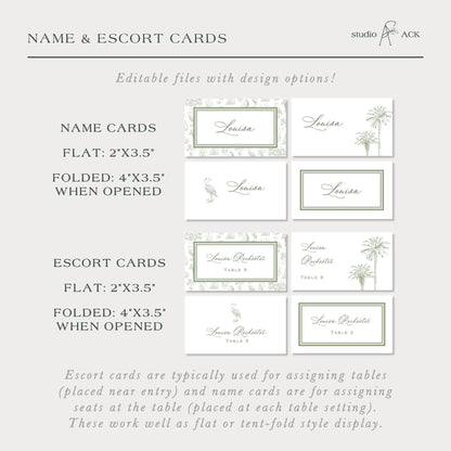 Southern Toile Wedding Template Bundle