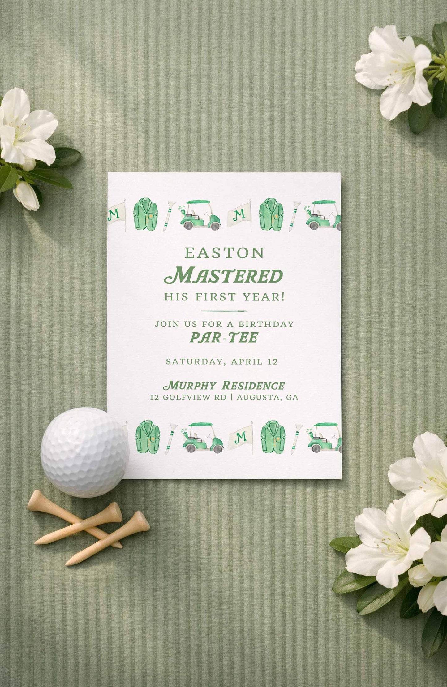 Golf Birthday Invitation Template