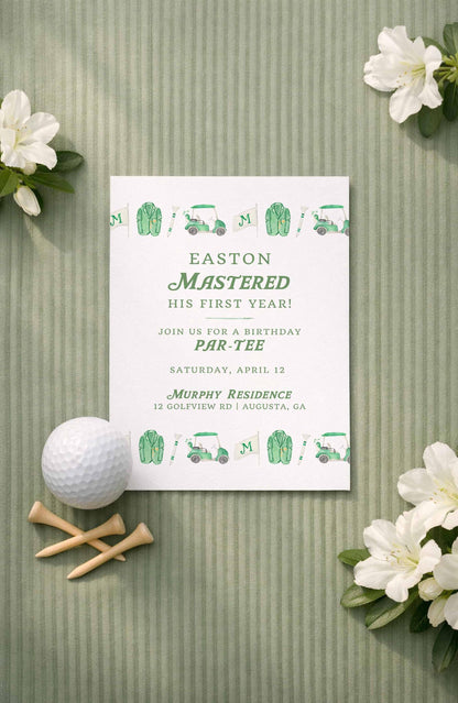 Golf Birthday Invitation Template
