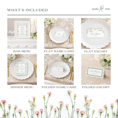 Neutral Chinoiserie Wedding Template Bundle