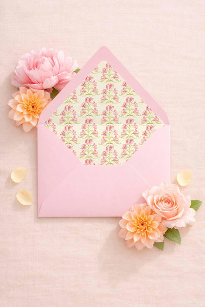 Whimsical Garden Envelope Liner Template