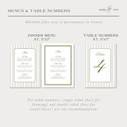 The image is a collage of three images, each depicting a different aspect of menus and table numbers. The first image shows a menu with a table number, the second image displays a table number, and the third image features a table number. The image recommendations suggest that single-sided and double-sided framing and bases are the best options for these items.