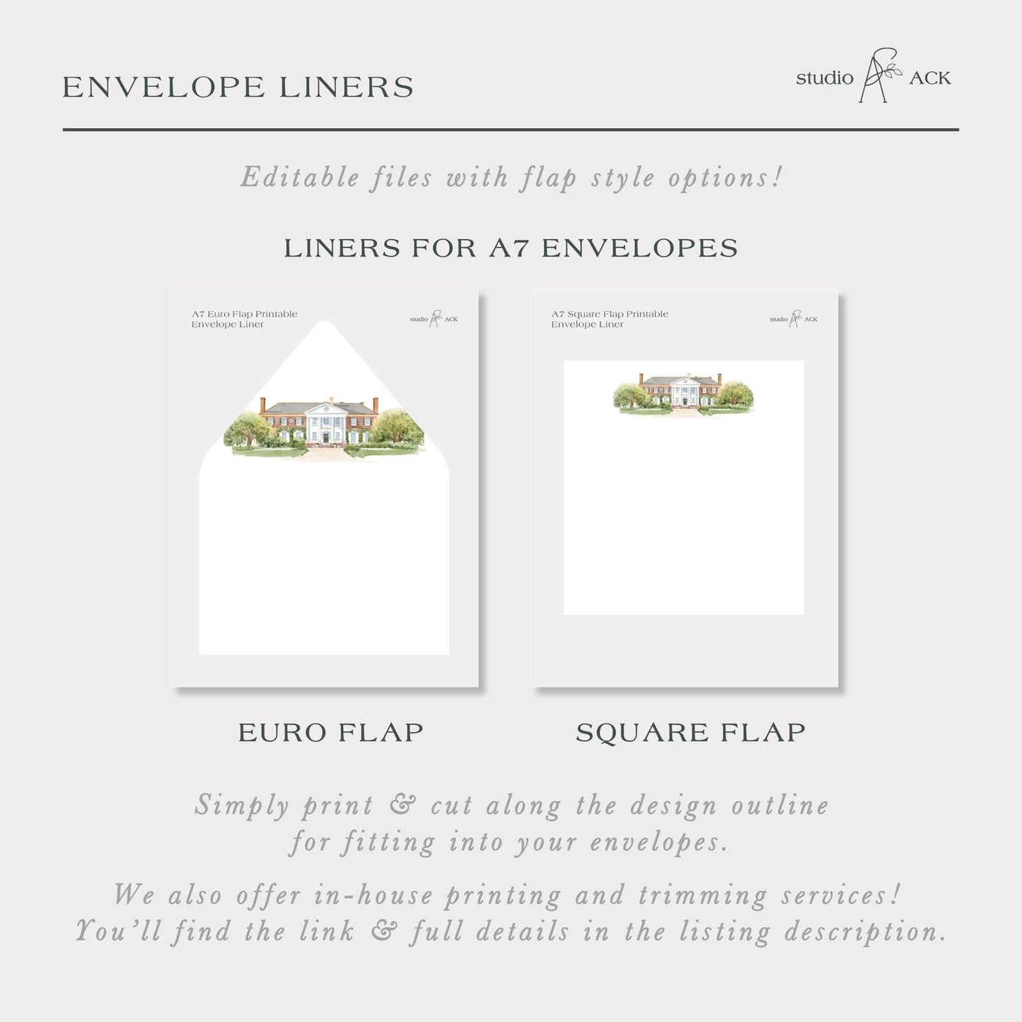 Boone Hall Wedding Invitation Suite Template