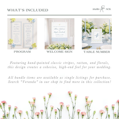 Blue Rattan Wedding Template Bundle