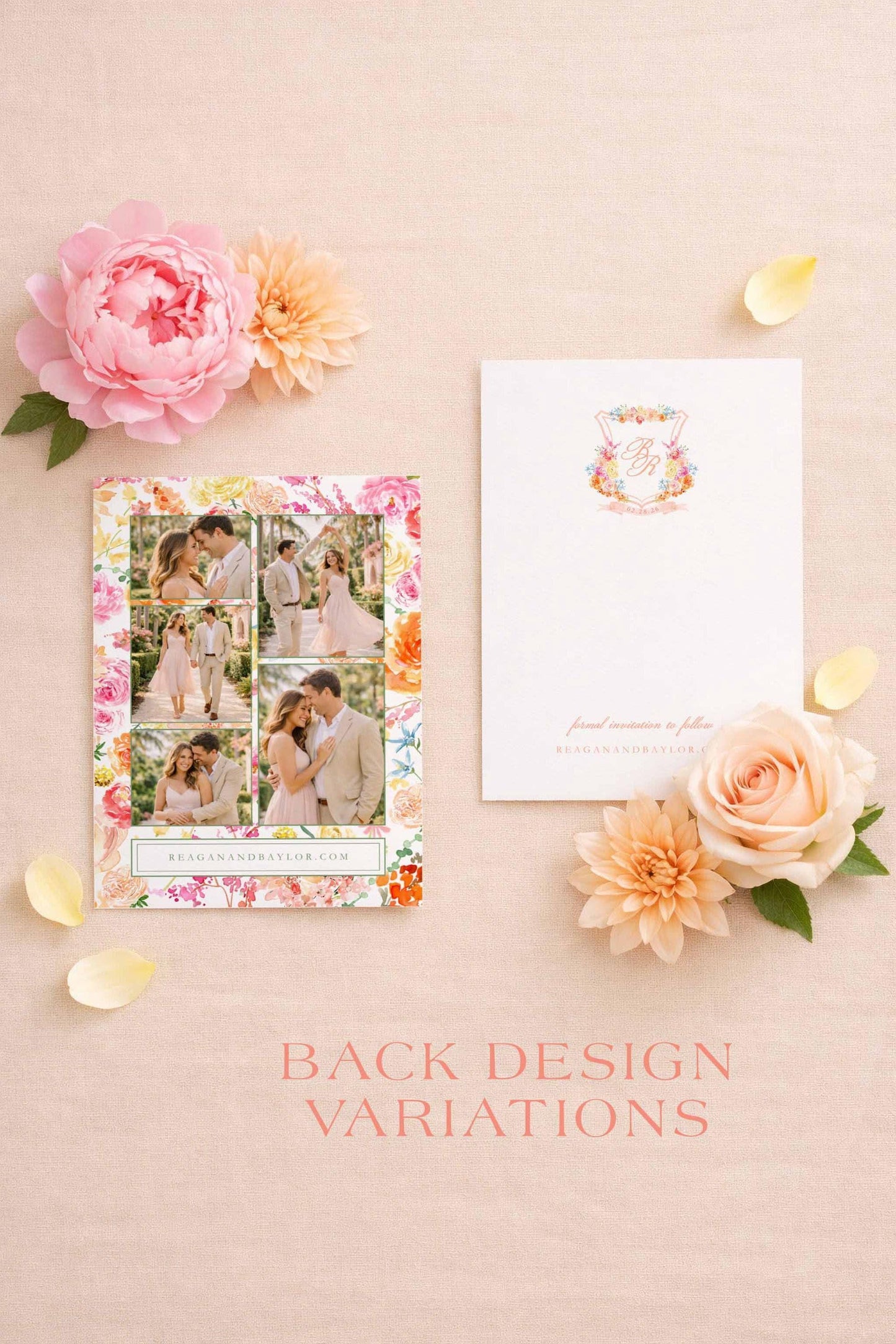 Colorful Floral Save the Date Template