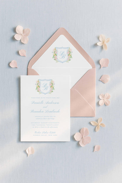 Colorful Floral Wedding Invitation Suite Template