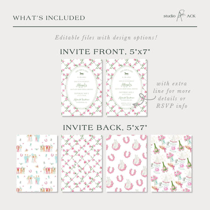 Kentucky Derby Bridal Shower Invitation Template