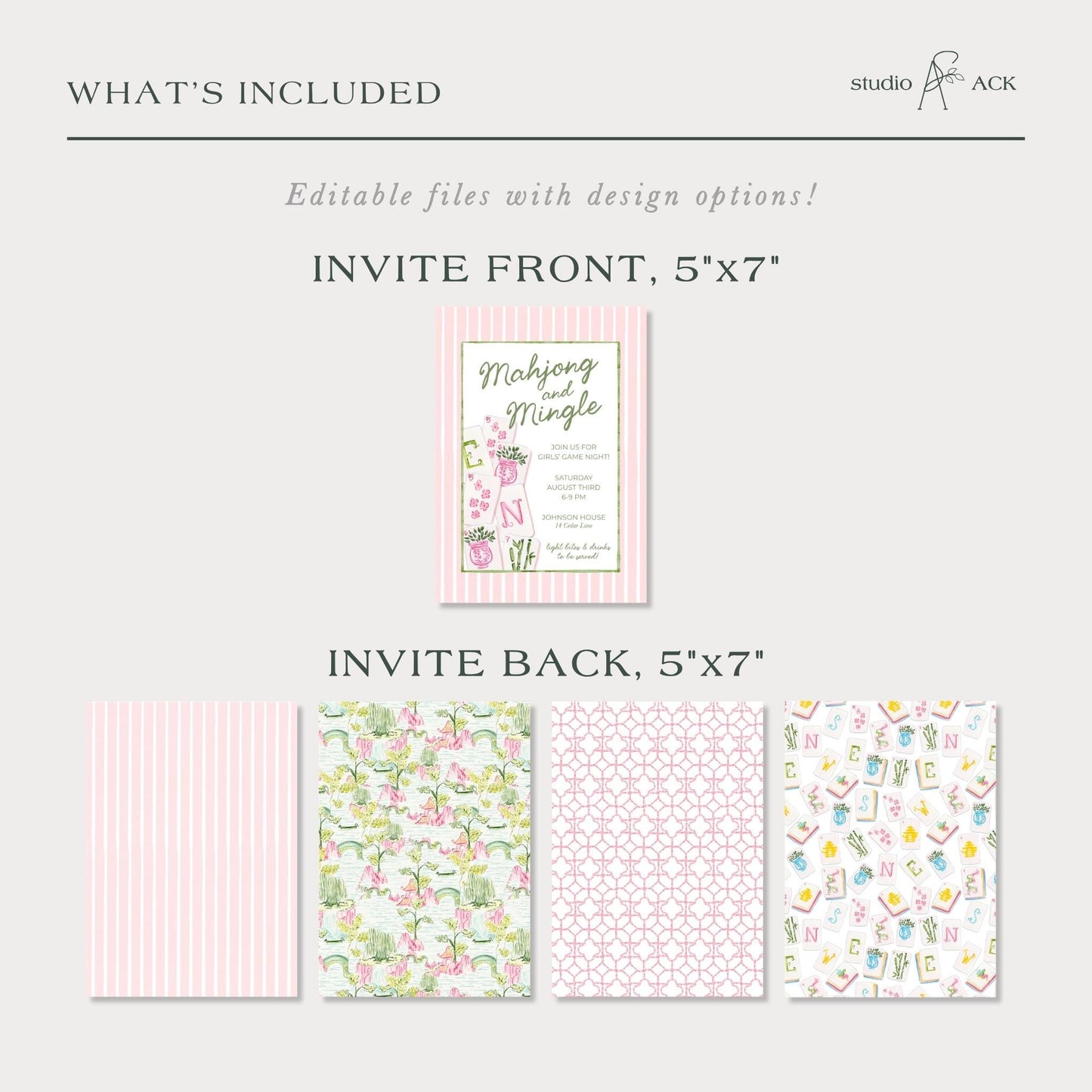 Mahjong Party Invitation Template