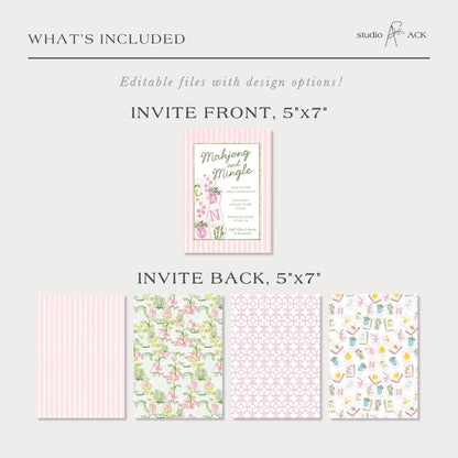 Mahjong Party Invitation Template